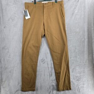 Road to Nowhere Mens Chino Pants Size 35x31 Tan Casual‎ Slim Fit Trousers